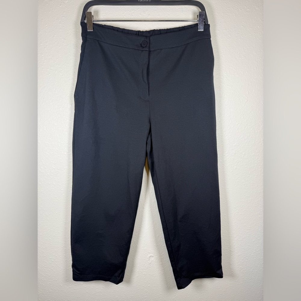 Eileen Fisher Women’s Small Black Organic Cotton Blend Stretch Capri
